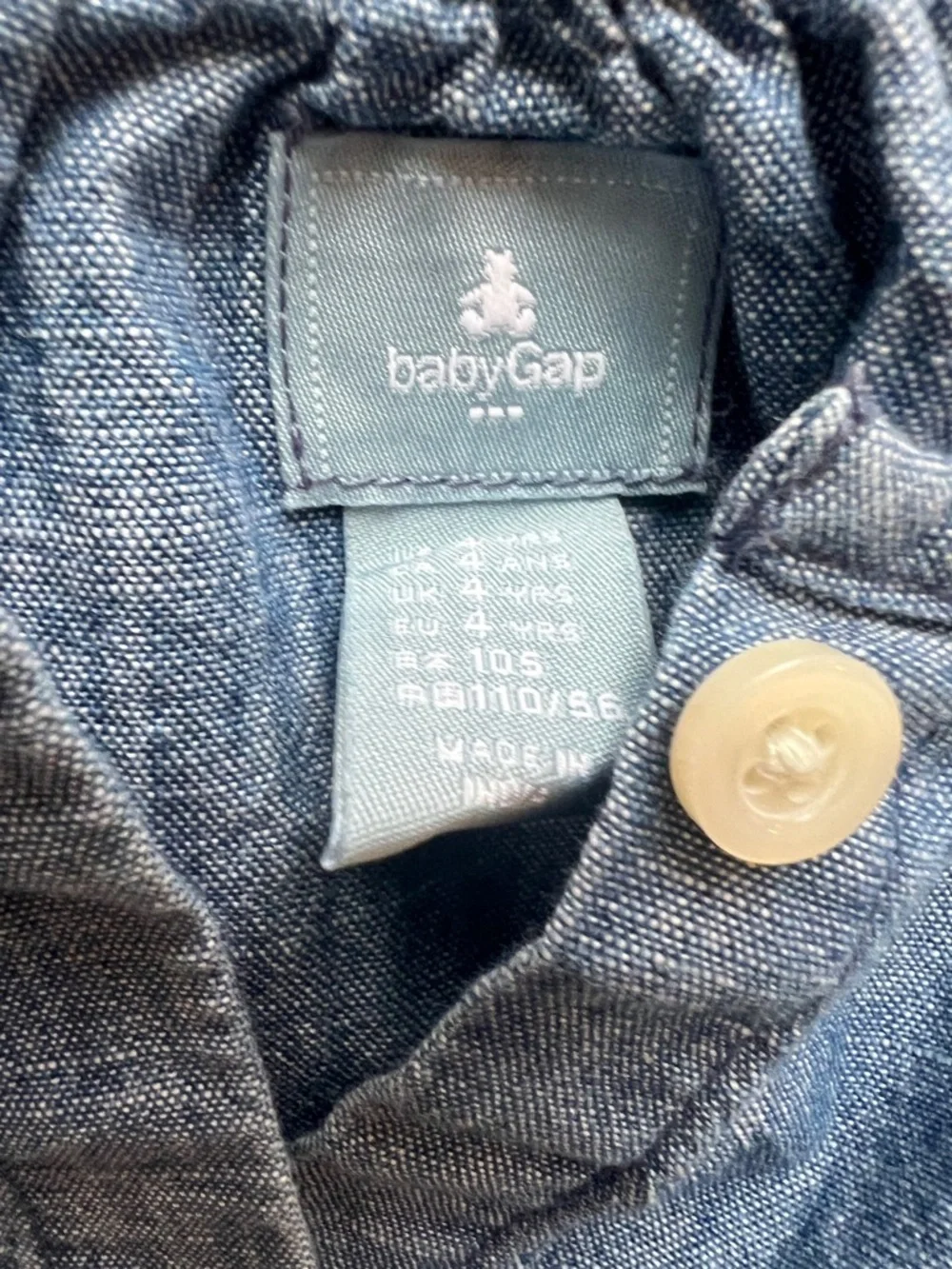 GAP Baby Button-Front Dress - Blue - Size 4